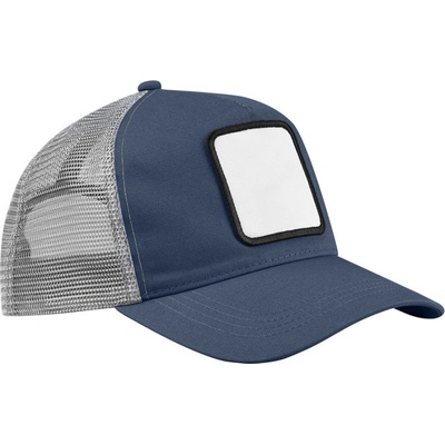 Beechfield s nášivkou B 636 trucker 5 panelová COT530636akv99-slate blue/ Modrá slate/šedá světlá