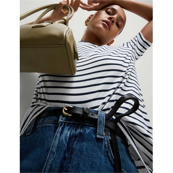 Marks & Spencer Дамска тениска на райета Marks & Spencer в синьо и бяло Marks & Spencer | Byal | ЖЕНИ | S