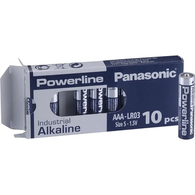 Panasonic LR03 AAA 1, 5V 10PK INDUSTRIAL Powerline (PAN-BA-LR03-10PK-IND)
