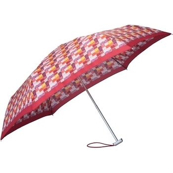 Somsonite deštník Alu pattern skládací mechanický růžový kostkovaný