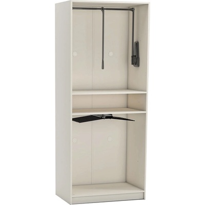 Carmen Двукрилен гардероб с изтеглящ механизъм york - крем (3575583)