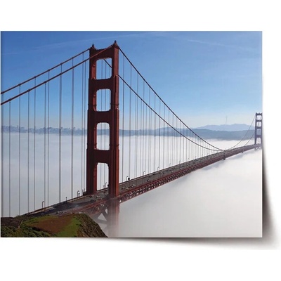 Sablio Plagát Golden Gate v hmle - 90x60 cm