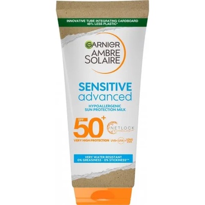 Garnier Ambre Solaire Sensitive Advanced - Слънцезащитен крем туба SPF 50+, 200 мл