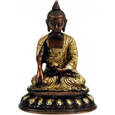 Buddha Shakyamuni mosazný 16 cm kovová soška