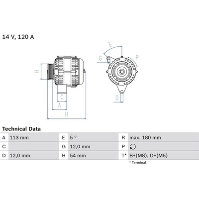 Alternátor BOSCH 0 986 083 300