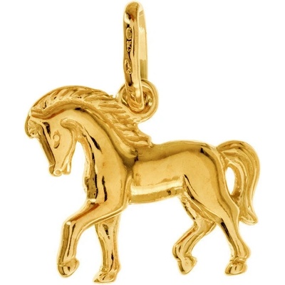 Argento Stříbrný pozlacený přívěsek kůň 85304