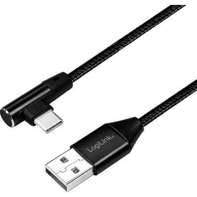 Logilink CU0137 USB 2.0 USB-A male - USB-C (90° angled) male, 0.3m