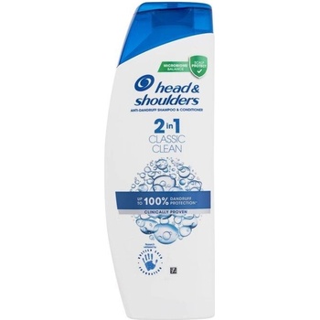 Head & Shoulders Classic Clean 2 v 1 šampón proti lupinám čistý a šetrný k vlasovej pokožke 400 ml