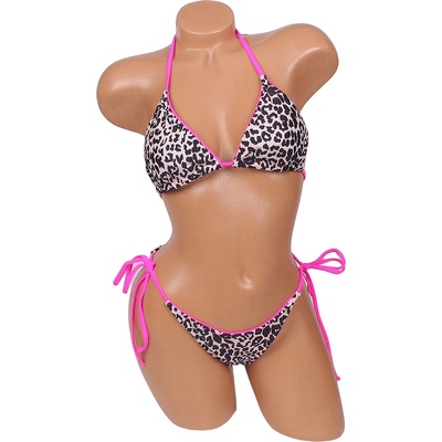 Дамски бански от две части с леопардов десен