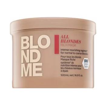 Schwarzkopf BlondMe All Blondes Rich Mask подхранваща маска за руса коса 500 ml