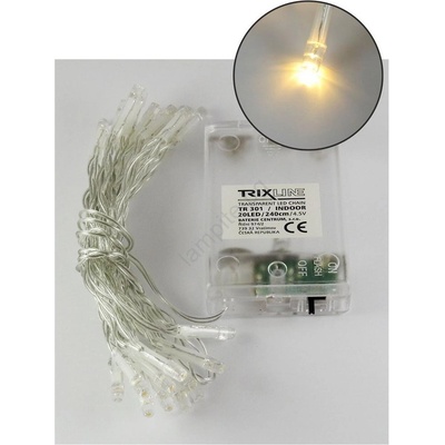 Baterie Centrum LED Коледен гирлянд 20xLED/2 функции 2, 4m топло бяло (BC0226)