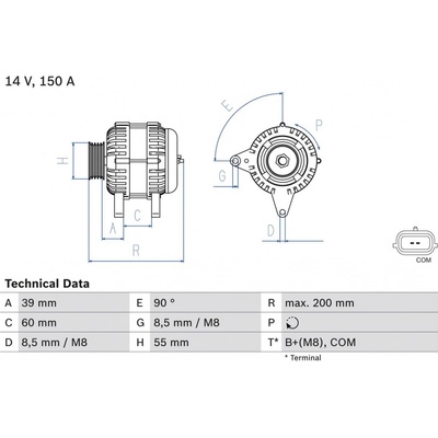 Alternátor BOSCH 0 986 080 410