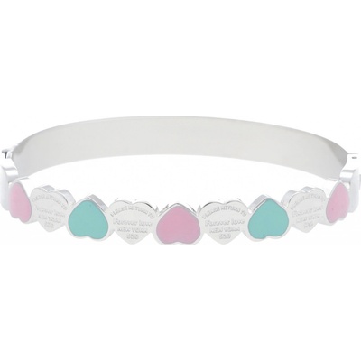 Ewena dámský náramek stříbrný z chirurgické oceli srdíčka SJ374