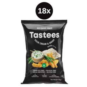 Tastees снакс крем и лук 18x65g
