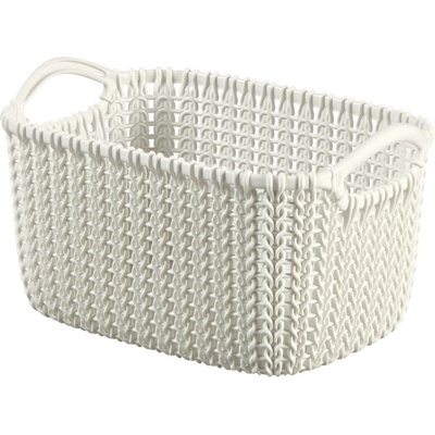 Curver KNIT 226394 Kôš na uskladnenie 3 l biely, štvorcový