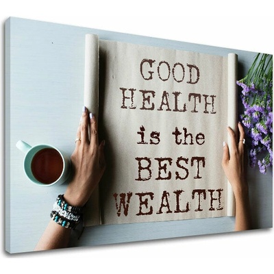 Motivačný obraz na stenu Good health - 20x30 cm