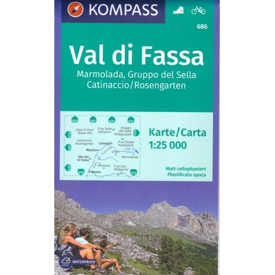 Kompass 686 Val di Fassa turistická mapa 1:25t.
