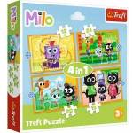 Trefl 4in1 Puzzle Meet Milo and his friends TREFL