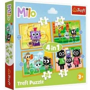 Trefl 4in1 Puzzle Meet Milo and his friends TREFL