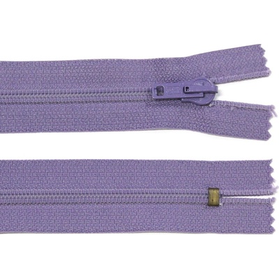 Spirálový zip no.5 nerozepínací 16cm fialový