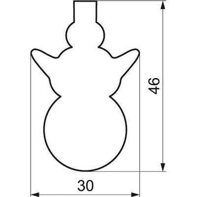 Vykrajovátko snehuliak 4,6cm - Smolík