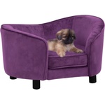 vidaXL Dog sofa 69x49x40 cm burgundy plush 171024