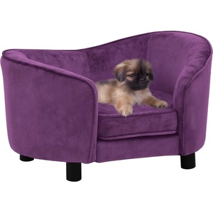 vidaXL Dog sofa 69x49x40 cm burgundy plush 171024