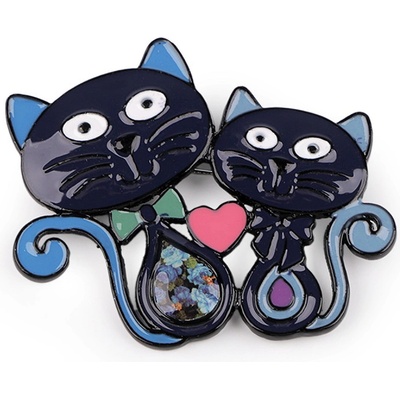 Stoklasa Brož kočka 1 ks 3 modrá tmavá