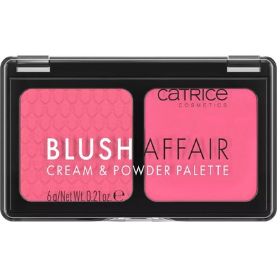 Catrice Blush Affair Cream & Powder Palette krémová a púdrová lícenka 020 pleasing pink 6 g