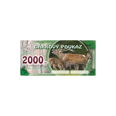 e‑myslivost.cz Dárkový poukaz v hodnotě - 2000Kč