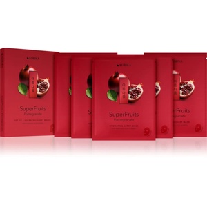 KORIKA SuperFruits Pomegranate - Set of 5 Hydrating Face Sheet Masks комплект маски за лице на намалена цена с хидратиращ ефект 5x25 гр