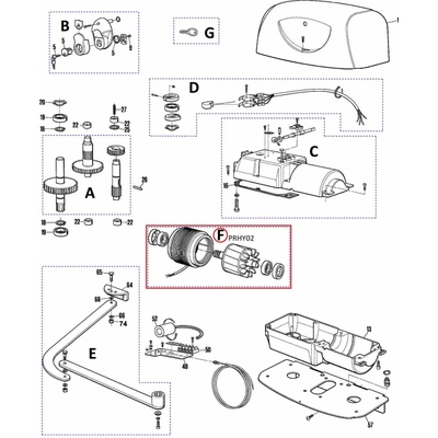 PRHY02 kit - stator a rotor pro Hyppo 220V