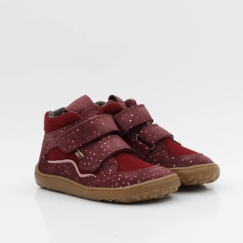 Froddo dívčí barefootové boty G3110266-13 na suchý zip bordeaux