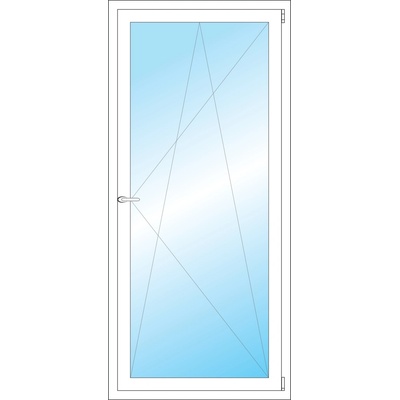 Okna Hned Plastové okno 800 x 1750 mm bílé otevíravé a sklopné pravé