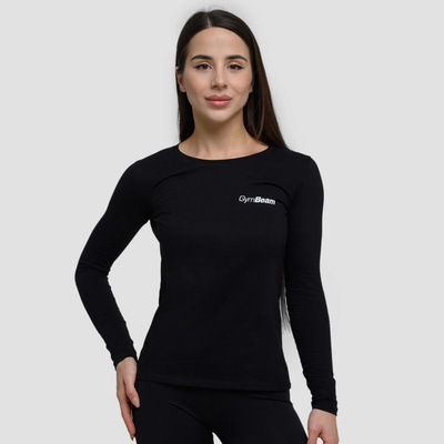 GymBeam Dámske tričko s dlhým rukávom Basic Black