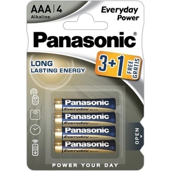 Panasonic Батерии алкални Panasonic Everyday Power LR03/4BP EPS, AAA, 4бр (LR03/4BP EPS)