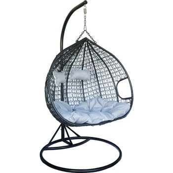 Textilomanie závěsné dvoukřeslo křeslo BALI černé