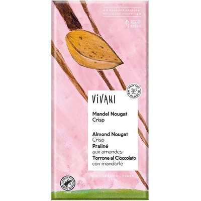 Vivani Čokoláda horká mandľový nugát vegan 80 g