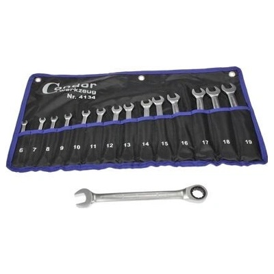 Condor klíče očkoploché ráčnové 6-19mm, 14-dílná sada 4153 100-08219