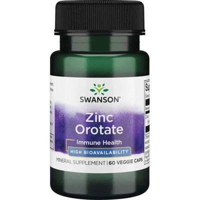 Swanson Zinc Orotate, 10 mg, 60 капсули, Swanson (SWU923)