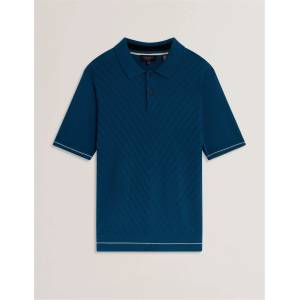 Ted Baker Блуза с яка Ted Baker Men's Print Short Sleeve Polo Shirt - Navy