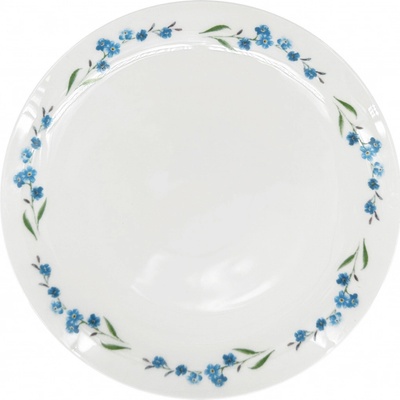 by inspire Porcelánový dezertní talíř Luna Pomněnka 20,5cm, bílý/modrý