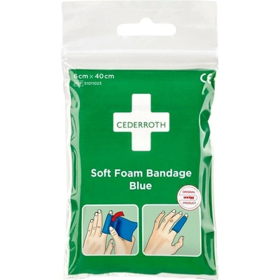 Adhezivní náplast Cederroth Soft Foam Blue 6 cm × 40 cm