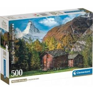 Clementoni -CLE puzzle 500 Compact Charming Matterhorn 35597