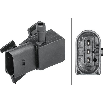 Senzor, tlak výfukového plynu HELLA 6PP 009 409-021