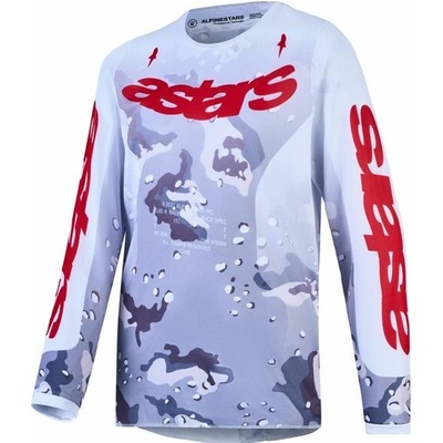 Alpinestars Fluid Lone Youth 2027 sivá camo/biela/červená