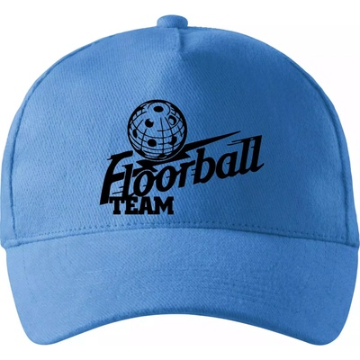 Florbal team so zahnutým šiltom a látkovou sponou Svetlomodrá
