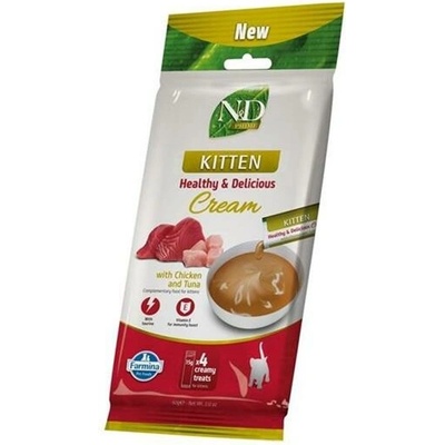 Farmina Pet Foods N&D PRIME Cat Cream pamlsek Chicken & Tuna Kitten 60 g
