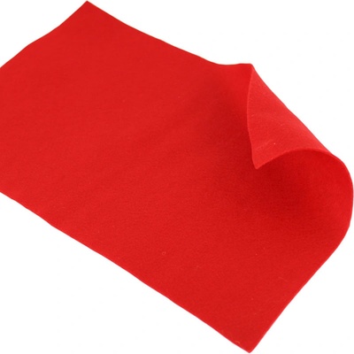 Plsť (filc) 20x30cm - 1mm - různé barvy Plst - filc 20x30cm: 519 Červená