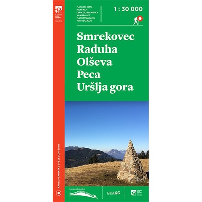 Smrekovec, Raduha, Olševa, Peca, Uršlja, Gora - turistická mapa